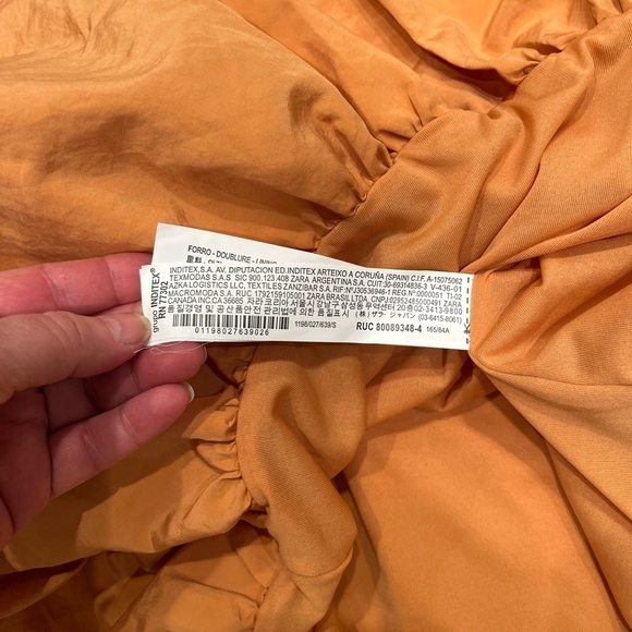 Zara Maxi Bubble Style Pleated Dress Lined Pockets Blogger Favorite Sz Small - Picture 9 of 11